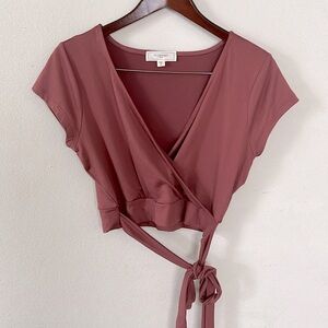 Burgundy Wrap Top
